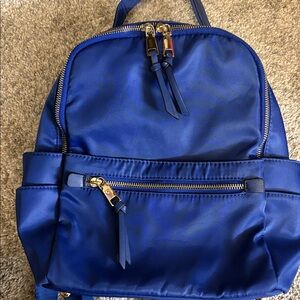 Satin Mini Backpack in Royal Blue
